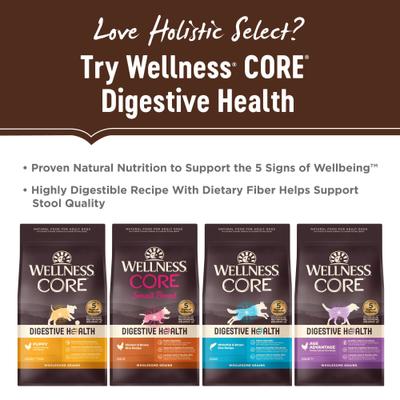 Show full view: Holistic Select Adult Health Grain-Free Deboned Turkey & Lentils Recipe Dry Dog Food, 24-lb bag slide 9 of 13