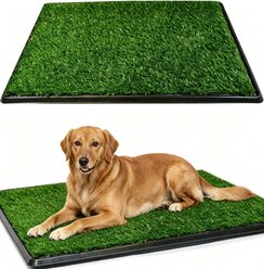 HOMAGICO Grass Pad with Tray Indoor Dog Potty, 20 x 30-in