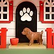 Show in main carousel: Home Bazaar Bow Wow Birdhouse, Red/White slide 7 of 9