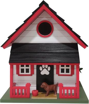 Show full view: Home Bazaar Bow Wow Birdhouse, Red/White slide 2 of 9