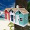 Show in main carousel: Home Bazaar Brighton Beach Huts Birdhouse, Red & Aqua slide 2 of 2