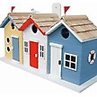 Show in main carousel: Home Bazaar Brighton Beach Huts Birdhouse, Yellow & Blue slide 1 of 4