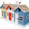Show in main carousel: Home Bazaar Brighton Beach Huts Birdhouse, Yellow & Blue slide 1 of 4
