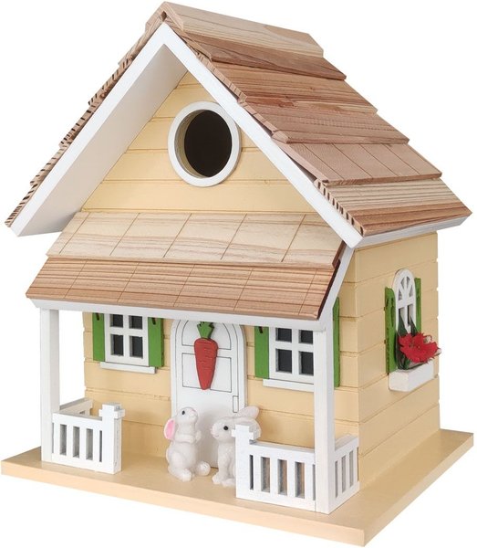 Show full view: Home Bazaar Bunny House Birdhouse, Yellow slide 1 of 9