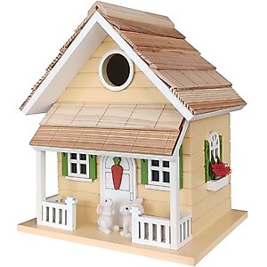 Home Bazaar Bunny House Birdhouse, Yellow