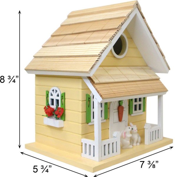 Show full view: Home Bazaar Bunny House Birdhouse, Yellow slide 7 of 9