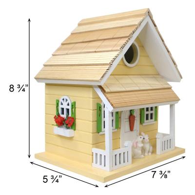 Show full view: Home Bazaar Bunny House Birdhouse, Yellow slide 7 of 9