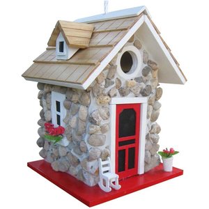 Home Bazaar Fieldstone Stone Guest Cottage Birdhouse