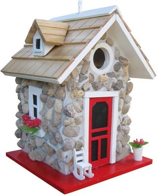 Show full view: Home Bazaar Fieldstone Stone Guest Cottage Birdhouse slide 1 of 3