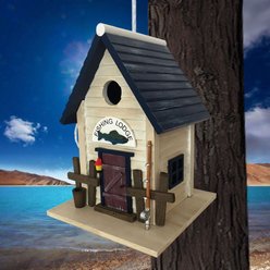 Home Bazaar Fishing Lodge Birdhouse slide 2 of 3
