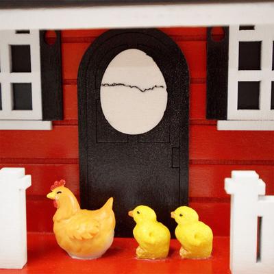 Show full view: Home Bazaar Hen House Birdhouse, Red slide 7 of 8