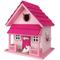Show in main carousel: Home Bazaar Kitty Cottage Birdhouse, Pink slide 1 of 9