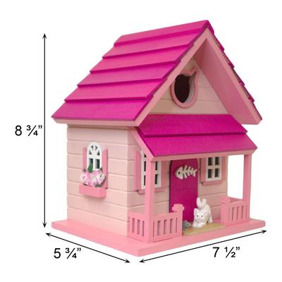 Show full view: Home Bazaar Kitty Cottage Birdhouse, Pink slide 6 of 9