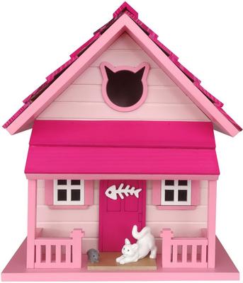 Show full view: Home Bazaar Kitty Cottage Birdhouse, Pink slide 2 of 9