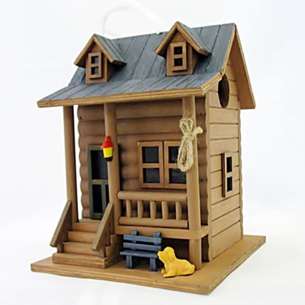 Show full view: Home Bazaar Log Cabin Birdhouse slide 1 of 3