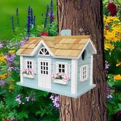Home Bazaar Nantucket Cottage Birdhouse, Blue slide 2 of 4
