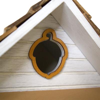 Show full view: Home Bazaar Squirrel Cottage Birdhouse, White slide 7 of 9