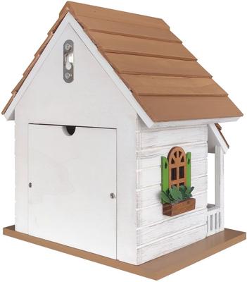 Show full view: Home Bazaar Squirrel Cottage Birdhouse, White slide 5 of 9