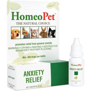 HomeoPet Anxiety Relief Dog, Cat, Bird & Small Animal Supplement, 450 drops,15-ml
