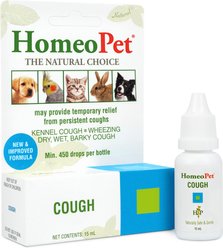 HomeoPet Cough Homeopathic Medicine for Cough Suppressant for Birds, Cats, Dogs & Small Pets, 450 drops