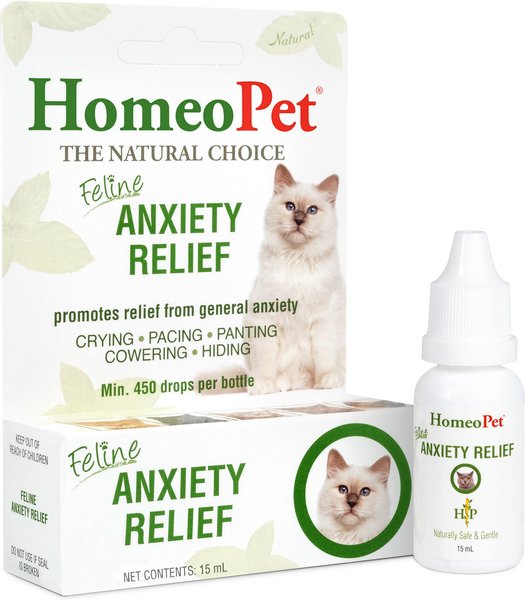 Show full view: HomeoPet Feline Anxiety Relief Cat Supplement, 450 drops slide 1 of 8