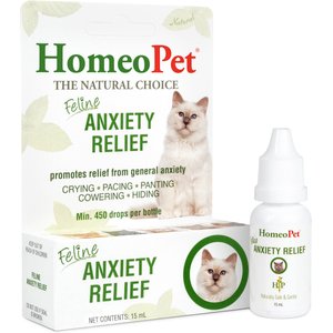 HomeoPet Feline Anxiety Relief Cat Supplement, 450 drops