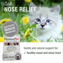 HomeoPet Feline Nose Relief Homeopathic Medicine for Nasal & Sinus Infection for Cats, 450 drops slide 2 of 7