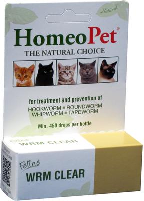 Show full view: HomeoPet Feline Skin & Itch Cat Supplement, 450 drops & HomeoPet Feline WRM Clear Cat Supplement, 450 drops slide 3 of 3