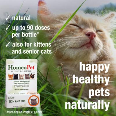 Show full view: HomeoPet Feline Skin & Itch Cat Supplement, 450 drops slide 5 of 10