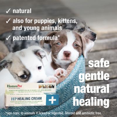 Show full view: HomeoPet HP Healing Cream for Dogs, Cats, Birds & Small Pets, 4-fl oz bottle slide 5 of 10