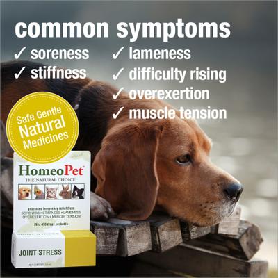 Show full view: HomeoPet Joint Stress Homeopathic Medicine for Joint Pain/Arthritis for Birds, Cats, Dogs & Small Pets, 450 drops slide 4 of 9