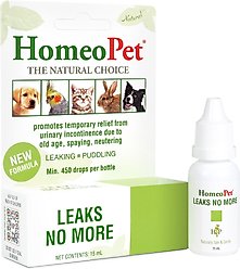 HomeoPet Leaks No More Homeopathic Medicine for Incontinence for Birds, Cats, Dogs & Small Pets, 450 drops