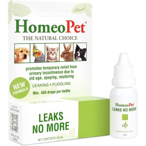 HomeoPet Leaks No More Homeopathic Medicine for Incontinence for Birds, Cats, Dogs & Small Pets, 450 drops