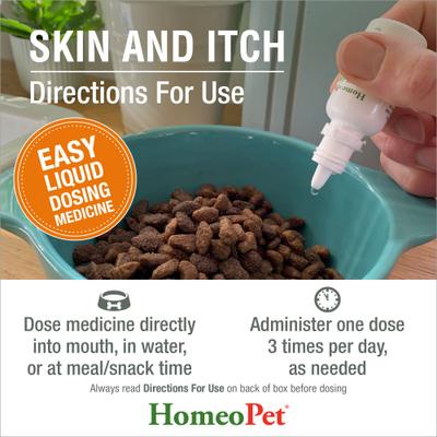 Show full view: HomeoPet Skin & Itch Dog, Cat, Bird & Small Animal Supplement, 450 drops slide 8 of 12
