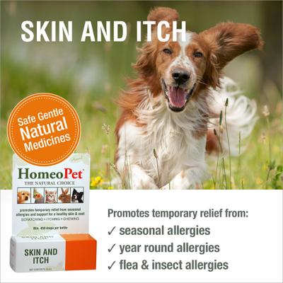 Show full view: HomeoPet Skin & Itch Dog, Cat, Bird & Small Animal Supplement, 450 drops slide 4 of 12