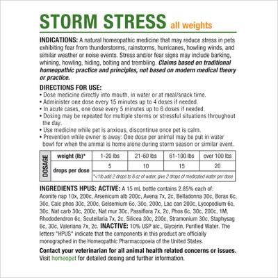 Show full view: HomeoPet Storm Stress for Pets 20-80lbs, 450 drops slide 7 of 8