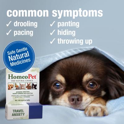 Show full view: HomeoPet Travel Anxiety Dog, Cat, Bird & Small Animal Supplement, 450 drops slide 4 of 9