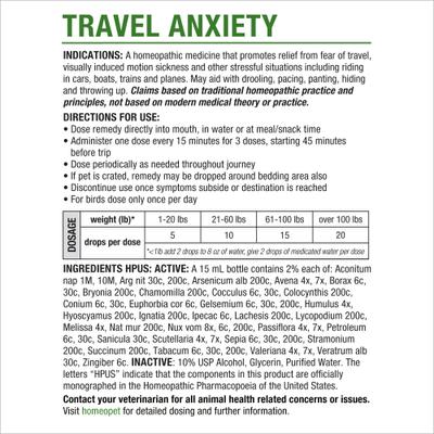 Show full view: HomeoPet Travel Anxiety Dog, Cat, Bird & Small Animal Supplement, 450 drops slide 7 of 9
