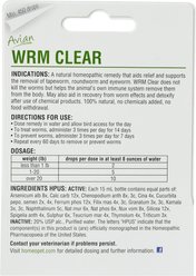 HomeoVet Avian WRM Clear Worms Removal Bird Supplement, 15mL tube slide 2 of 2