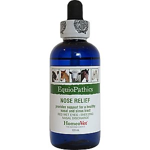 HomeoVet EquioPathics Nose Relief Liquid Farm Animal & Horse Supplement, 120-mL bottle