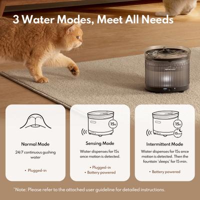 Show full view: HomeRunPet BF10 Wireless Dog & Cat Water Fountain, 2-L, Black slide 3 of 7