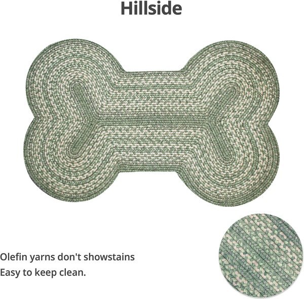 Homespice Bone Shaped Ultra Durable Braided Dog & Cat Placemat