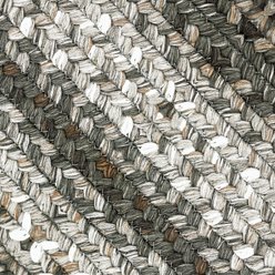 Homespice Bone Shaped Ultra Durable Braided Dog & Cat Placemat, Grey, 25 x 39 in slide 2 of 4