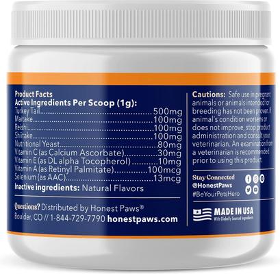 Show full view: Honest Paws Digestive & Immunity Booster Dog Supplement, 30-g jar slide 3 of 8