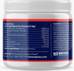 Honest Paws Hip & Joint Dog Supplement, 75-g jar slide 2 of 9