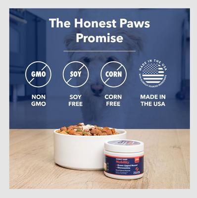 Show full view: Honest Paws Hip & Joint Dog Supplement, 75-g jar slide 9 of 11