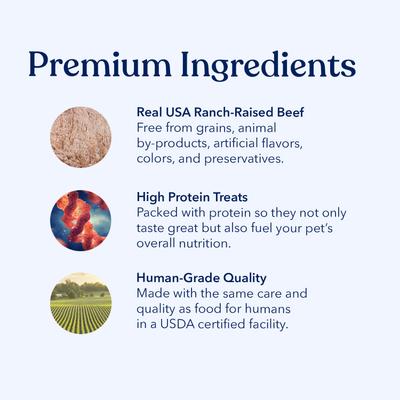 Show full view: Honest Paws Jerky Bites Beef Flavor Grain-Free Jerky Dog Treats, 7.8-oz bag slide 4 of 12