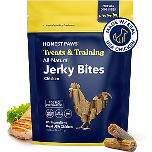 Honest Paws Jerky Bites Chicken Flavor Grain-Free Jerky Dog Treats, 7.8-oz bag