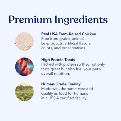 Show full view: Honest Paws Jerky Bites Chicken Flavor Grain-Free Jerky Dog Treats, 7.8-oz bag slide 4 of 11