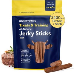Honest Paws Jerky Sticks Beef Flavor Grain-Free Jerky Dog Treats, 7.8-oz bag slide 2 of 9
